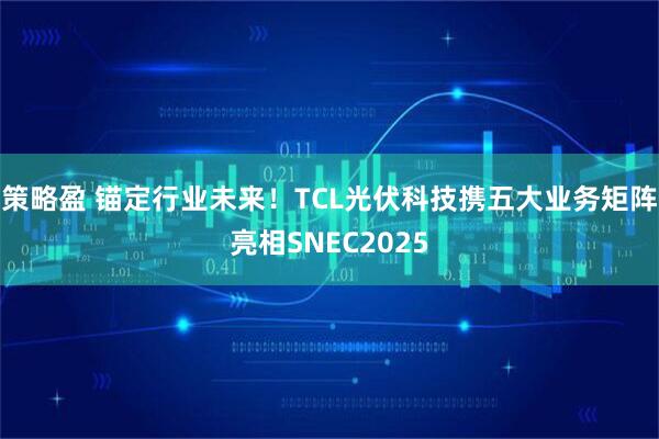 策略盈 锚定行业未来!TCL光伏科技携五大业务矩阵亮相SNEC2025