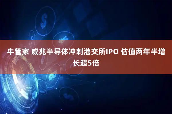 牛管家 威兆半导体冲刺港交所IPO 估值两年半增长超5倍