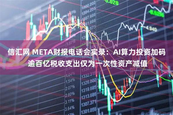 信汇网 META财报电话会实录:AI算力投资加码 逾百亿税收支出仅为一次性资产减值